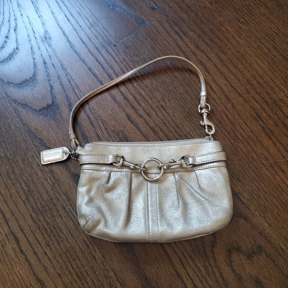 Vintage Gold Coach Wristlet